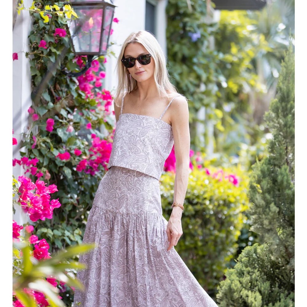 NWT Julia Amory Coco Poplin Top and Skirt Set